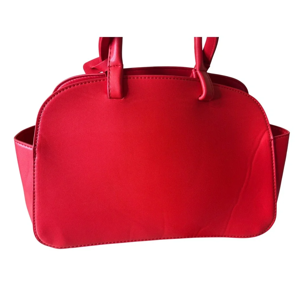 The Devil Wears Prada Red Vegan Leather Satchel Bag Movie Promo Gold Charm